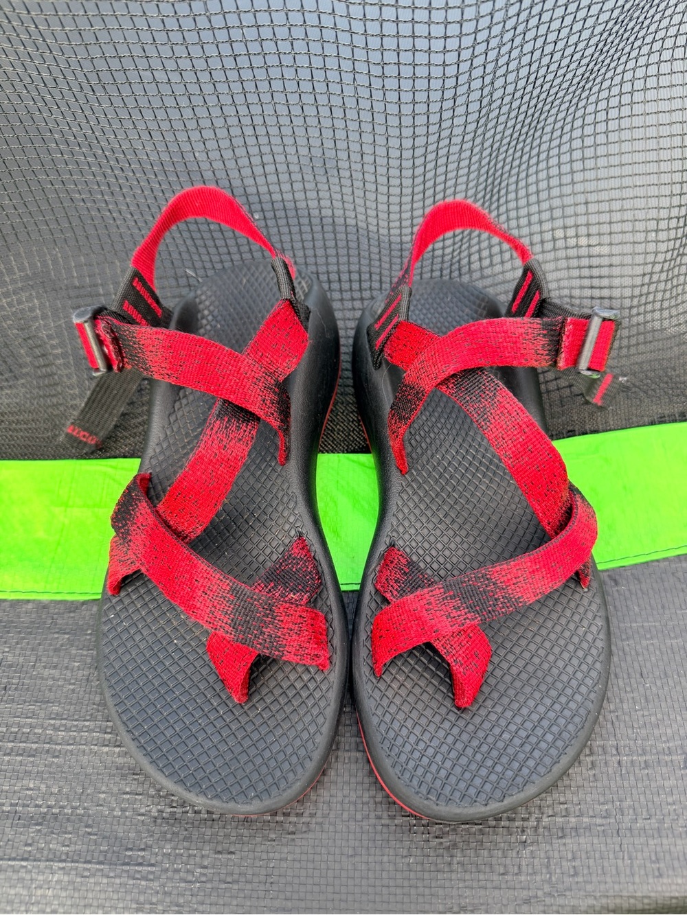 Chaco Red and Black Sport Sandals